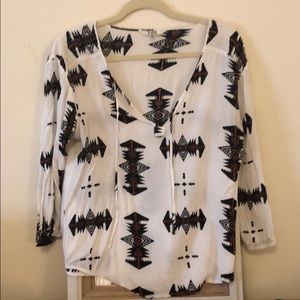 BB Dakota Native American print blouse